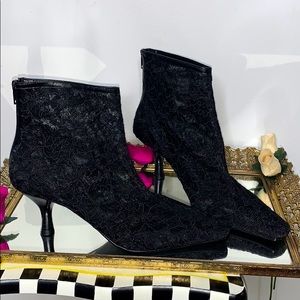 Black Lace Ankle Boots